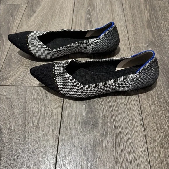 Rothy's Black and White Striped Flats - Picture 5 of 8